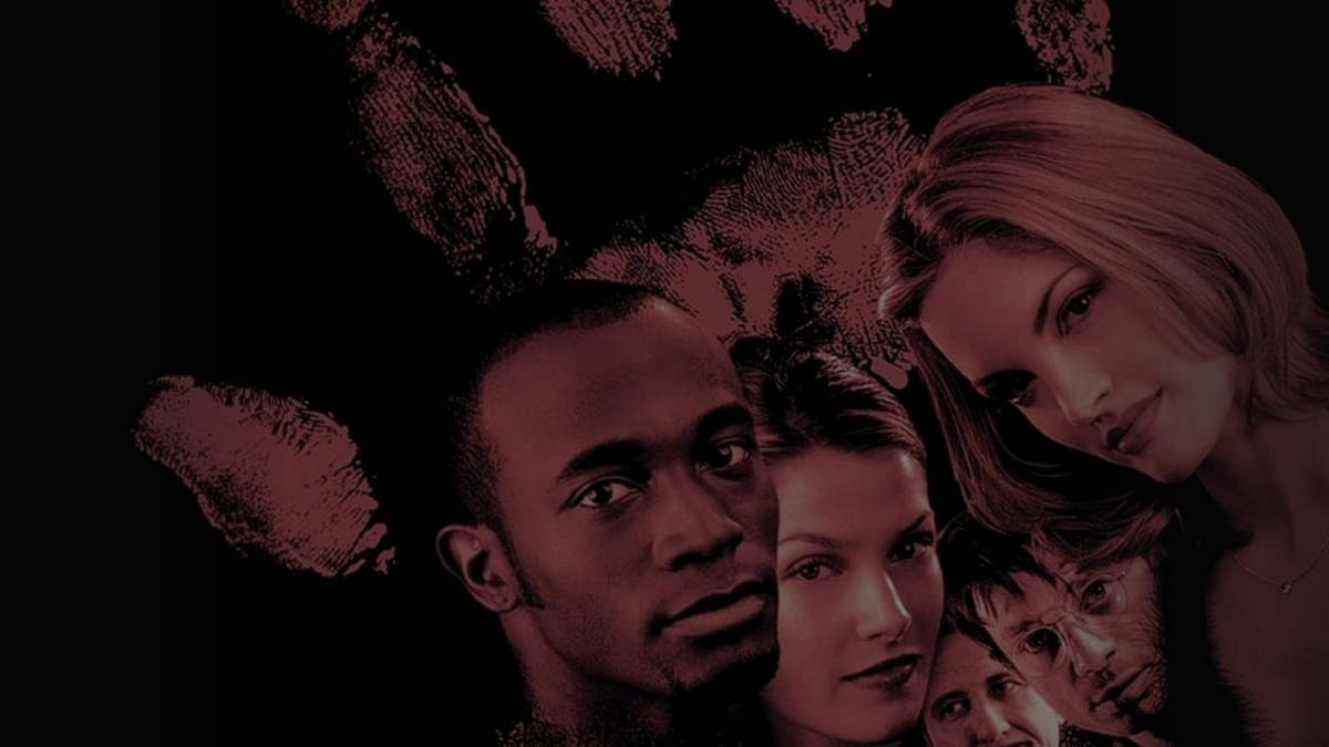 Still from House on Haunted Hill (1999) — tmdb poster (id 11377); genuine film poster. baked at factor 0.45, 1200x675